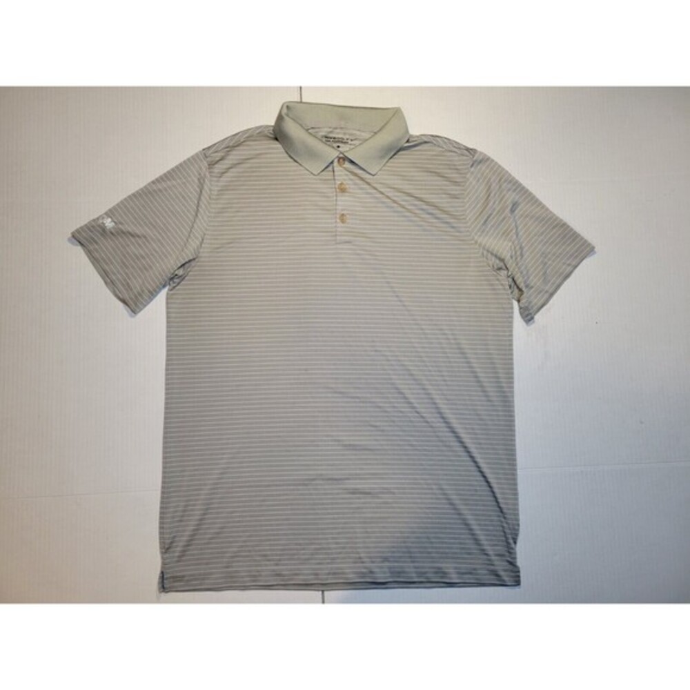 Nike Tour Performance Polo Shirt Men's Size Large Gray Dri-Fit Short Sleeve Logo